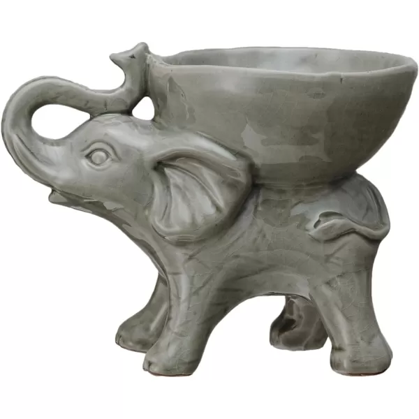 imageCreative CoOp Rustic Stoneware Donkey Bowl BrownElephant