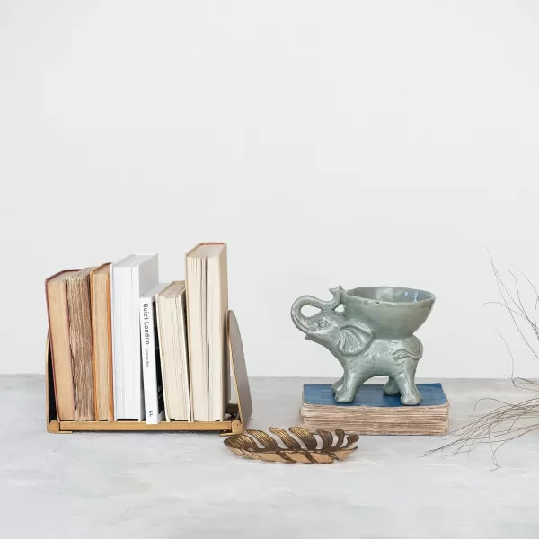 imageCreative CoOp Rustic Stoneware Donkey Bowl BrownElephant