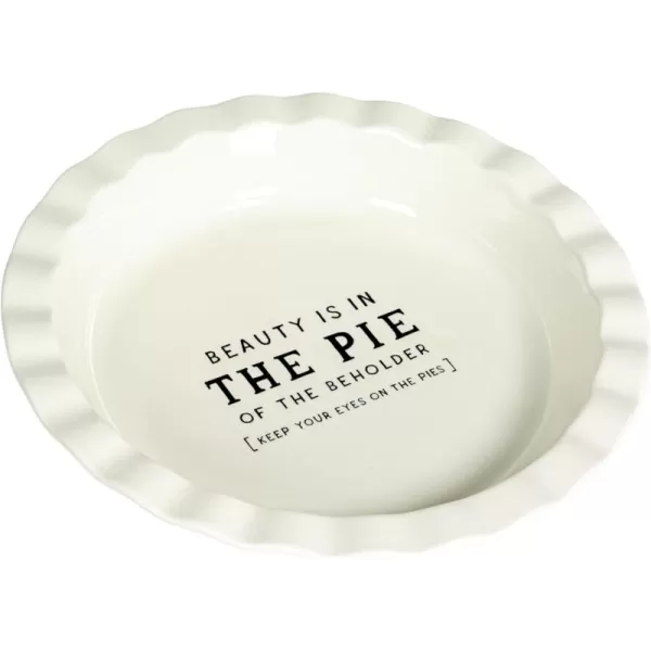 imageCreative CoOp Inspirational Brew Stoneware Coffee Mug Set White and Black Set of 6Pie Dish