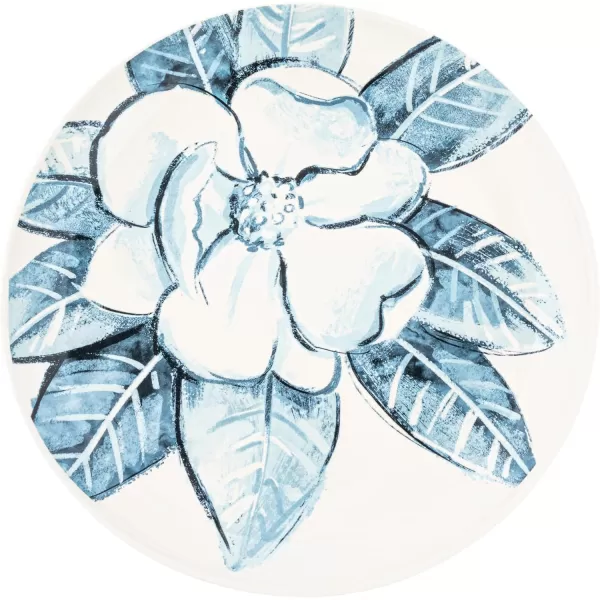 imageCreative CoOp 105 Inches Round Stoneware Dinnerware Set with Animal and Flower Designs Cream Set of 6 Plates