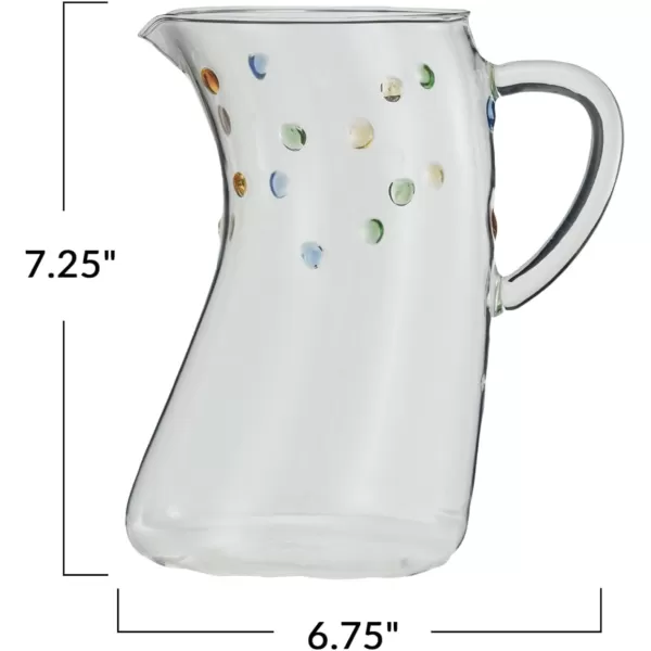 imageCreative CoOp 13 Oz Dotted Borosilicate Glassware Set Multicolor Set of 4Pitcher