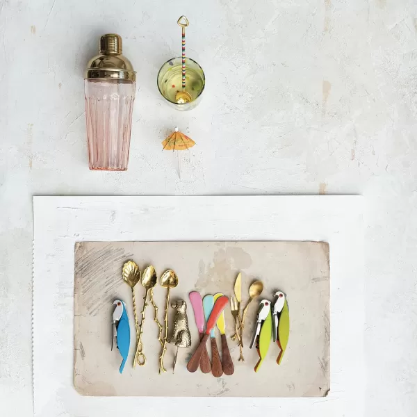 imageCreative CoOp 20 oz Glass Cocktail Shaker Pink and Gold