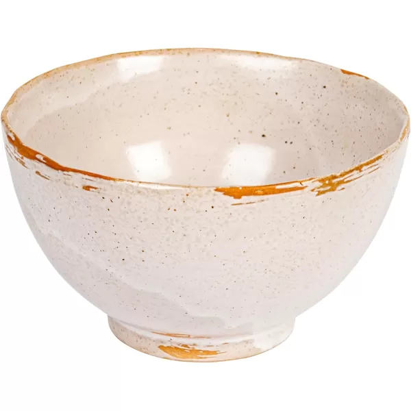 imageCreative CoOp 4 Inches Round Stoneware Dinnerware Set with Reactive Glaze Cream Set of 12 Bowls