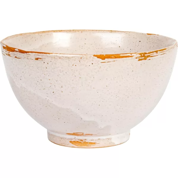 imageCreative CoOp 4 Inches Round Stoneware Dinnerware Set with Reactive Glaze Cream Set of 12 Bowls