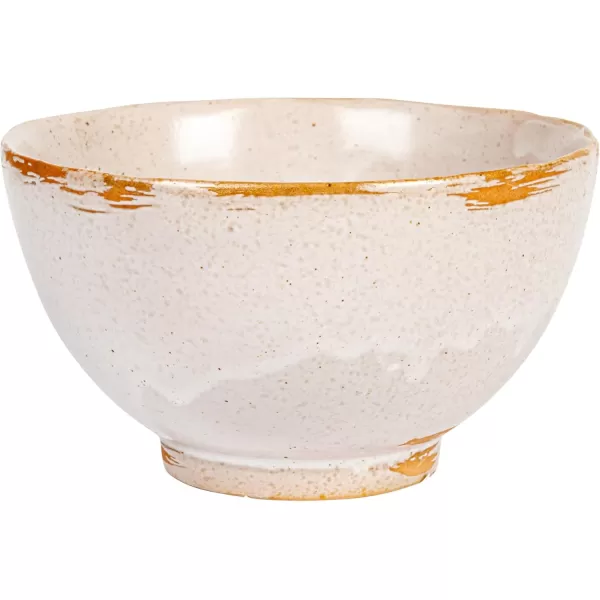 imageCreative CoOp 4 Inches Round Stoneware Dinnerware Set with Reactive Glaze Cream Set of 12 Bowls