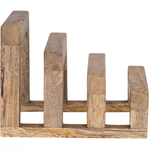 imageCreative CoOp 6 Inches Mango Wood Cutting Board 3 Sections for Kitchen Natural Stand