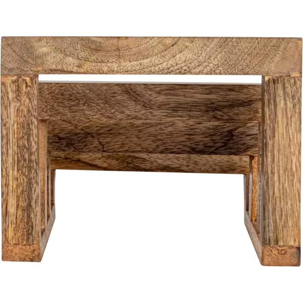 imageCreative CoOp 6 Inches Mango Wood Cutting Board 3 Sections for Kitchen Natural Stand