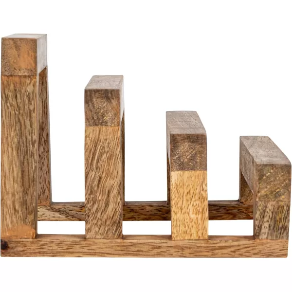 imageCreative CoOp 6 Inches Mango Wood Cutting Board 3 Sections for Kitchen Natural Stand