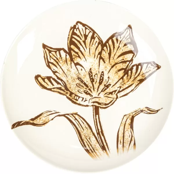 imageCreative CoOp 825 Inches Round Stoneware Dinnerware Set with Sea Animal Designs Cream Set of 6 Plates