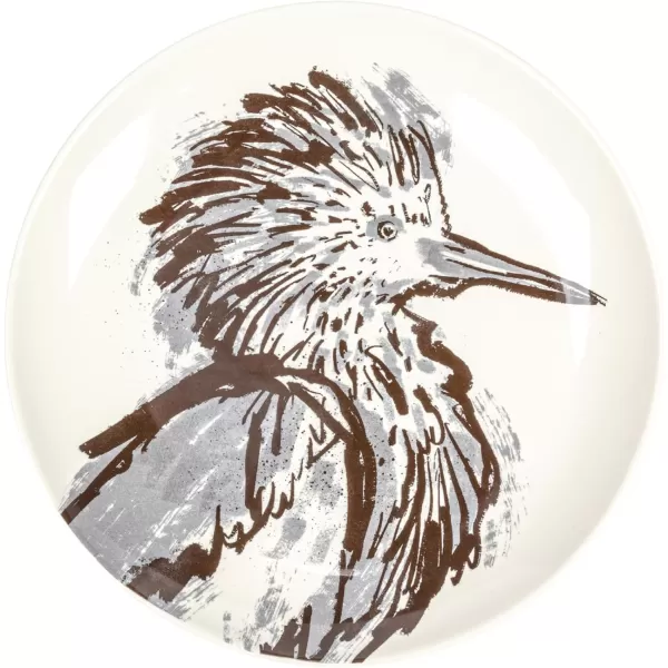 imageCreative CoOp 825 Inches Round Stoneware Dinnerware Set with Sea Animal Designs Cream Set of 6 Plates