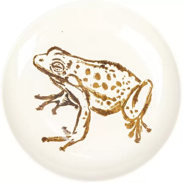 imageCreative CoOp 825 Inches Round Stoneware Dinnerware Set with Sea Animal Designs Cream Set of 6 Plates