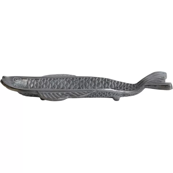 imageCreative CoOp Aluminum Fish Shape Antique Grey Dish Gray