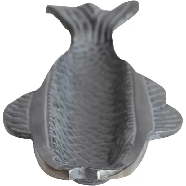 imageCreative CoOp Aluminum Fish Shape Antique Grey Dish Gray