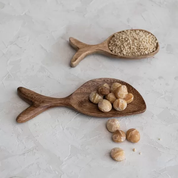 imageCreative CoOp Coastal Fish Shaped Acacia Wood Natural Spoon