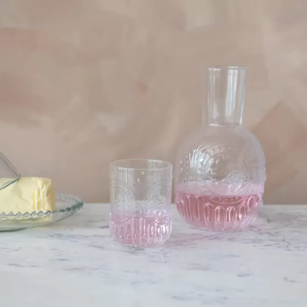 imageCreative CoOp Debossed Glass Clear Carafe