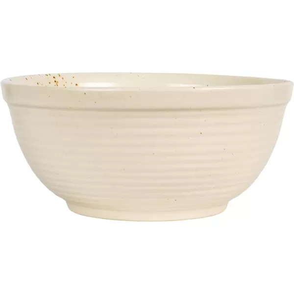 imageCreative CoOp Farmhouse Stoneware White Speckled Glaze Bowl 212 Quart Ivory