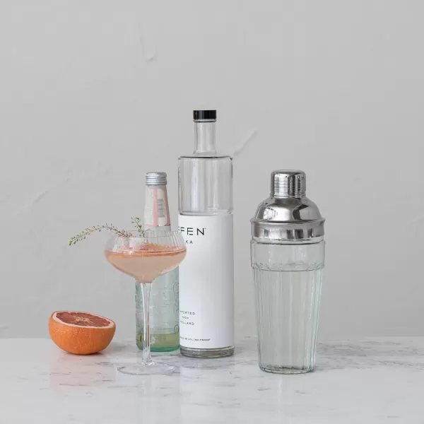 imageCreative CoOp Glass Stainless Steel Lid Clear Cocktail Shaker