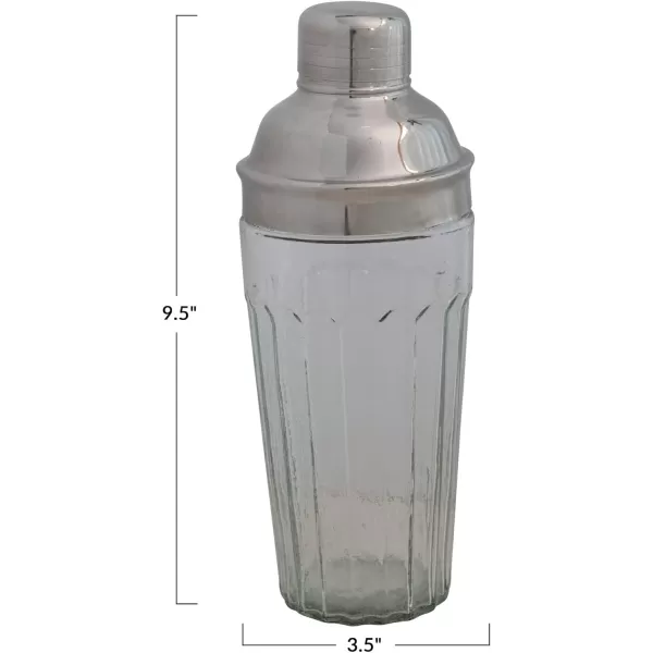 imageCreative CoOp Glass Stainless Steel Lid Clear Cocktail Shaker