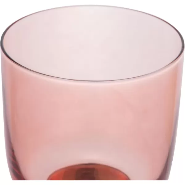 imageCreative CoOp Hand Blown Footed Drinking Glasses 6 Ounces 4 Assorted Colors Glassware MultiGreen  Rose  Teal  Pink
