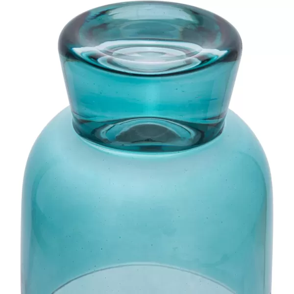 imageCreative CoOp Hand Blown Footed Drinking Glasses 6 Ounces 4 Assorted Colors Glassware MultiGreen  Rose  Teal  Pink