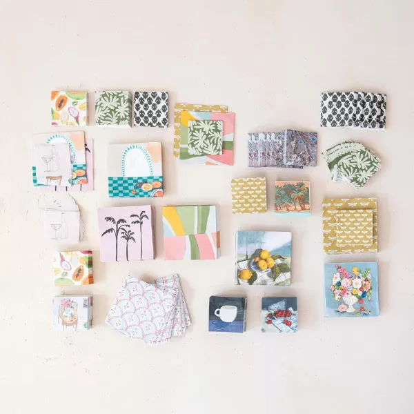 imageCreative CoOp Let The Evening Be Gin Cocktail Napkins MulticolorDining Table