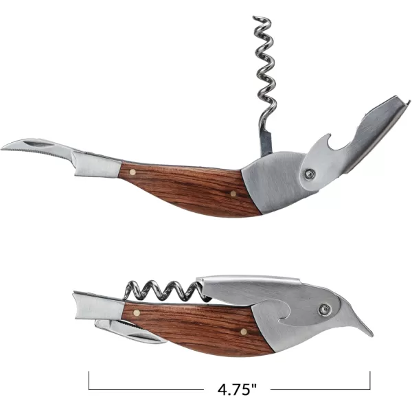 imageCreative CoOp Merbau Wood Bird Bottle Opener NaturalBird