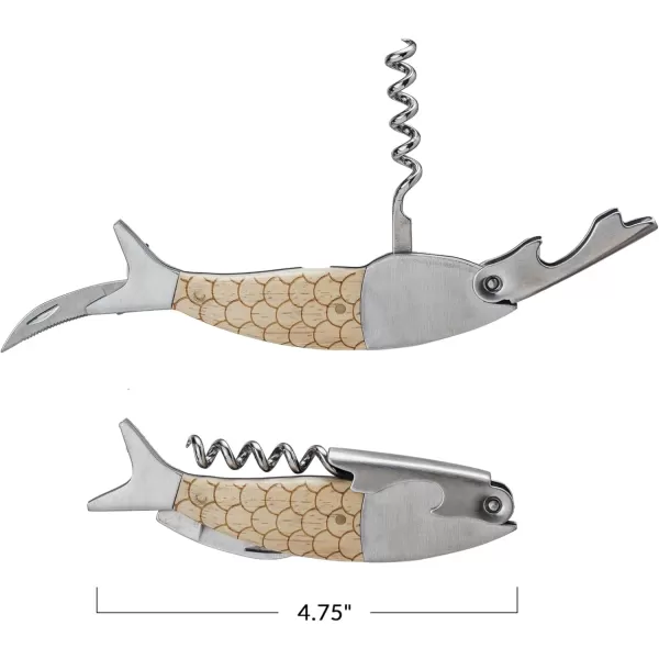 imageCreative CoOp Merbau Wood Bird Bottle Opener NaturalFish