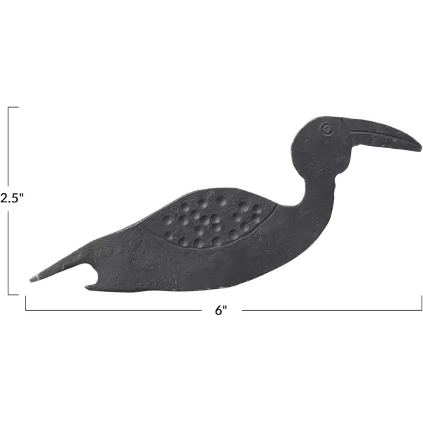imageCreative CoOp Metal Bird Shaped Black Bottle Opener