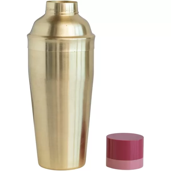 imageCreative CoOp MidCentury Stainless Steel 2Tone Resin Lid Gold Finish Cocktail Shaker