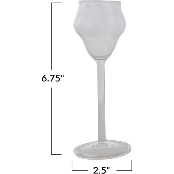 imageCreative CoOp Modern Stemmed Sambuca Glass Clear Glassware