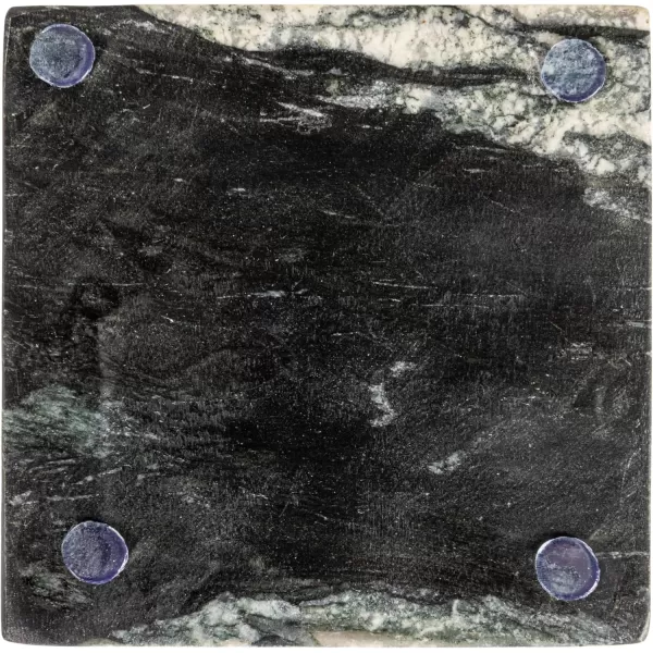 imageCreative CoOp Monochrome Mlange Marble Coaster Set Black Set of 4