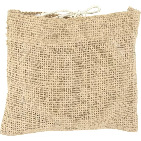 imageCreative CoOp Round Handwoven Natural Seagrass Stitching Set of 4 Burlap Bag Coasters Black 4 Count