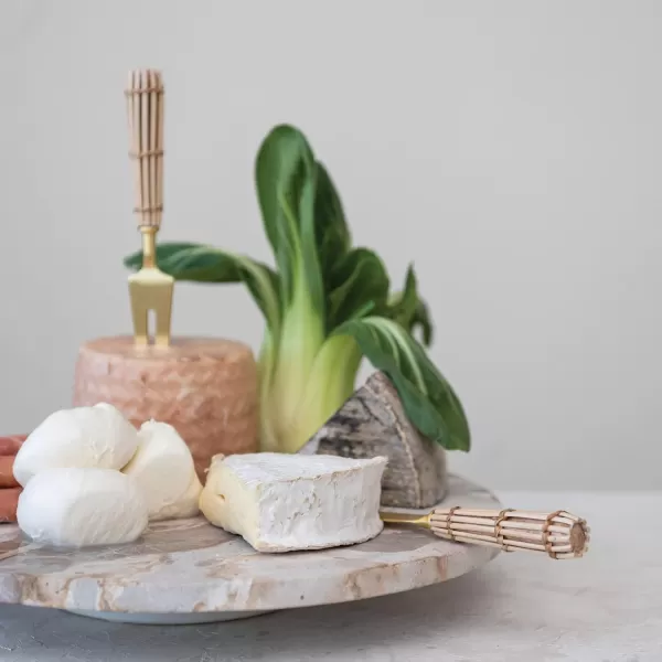 imageCreative CoOp Scandinavian Round Marble Multicolor Lazy Susan Multi