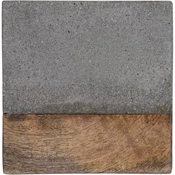 imageCreative CoOp Set of 4 Cement ampamp Wood Coasters