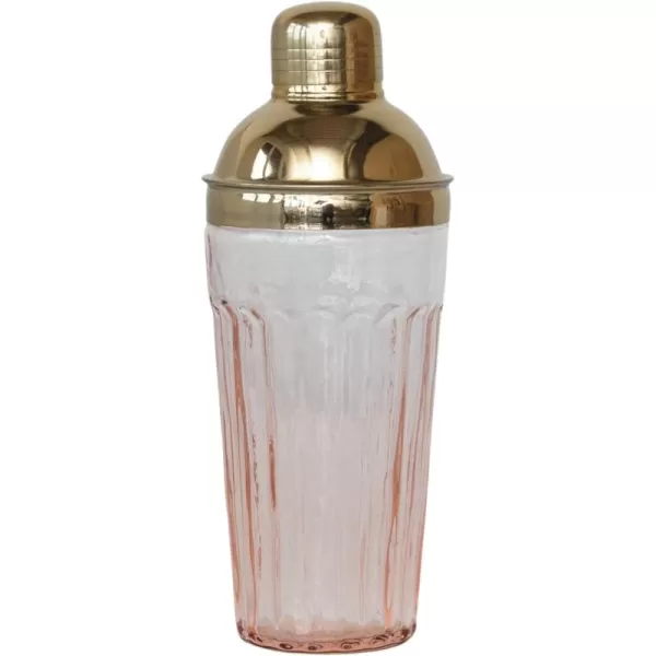 imageCreative CoOp 20 oz Glass Cocktail Shaker Pink and Gold