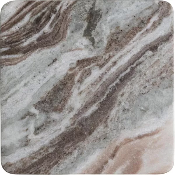 imageCreative CoOp 8 Inches Square Marble HeatResistant Kitchen Multicolored Trivet Beige