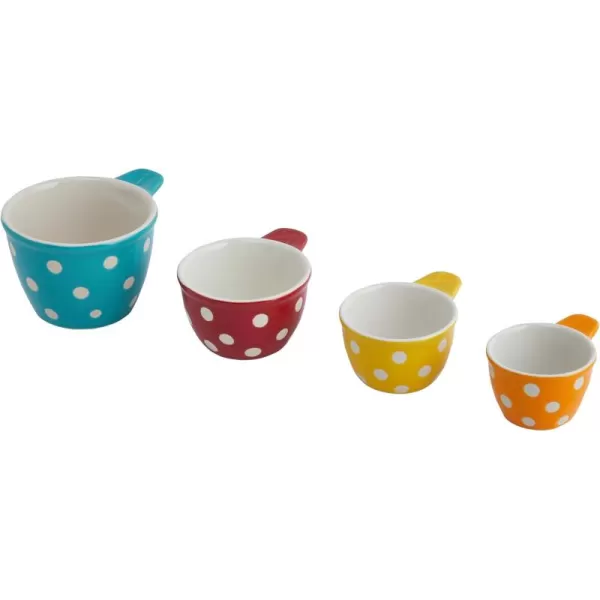 imageCreative CoOp Ceramic Measuring Cup Set of 4 Black and WhiteMulticolor