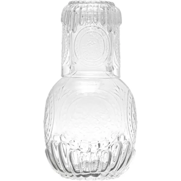 imageCreative CoOp Debossed Glass Clear Carafe