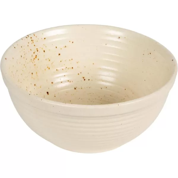 imageCreative CoOp Farmhouse Stoneware White Speckled Glaze Bowl 212 Quart Ivory