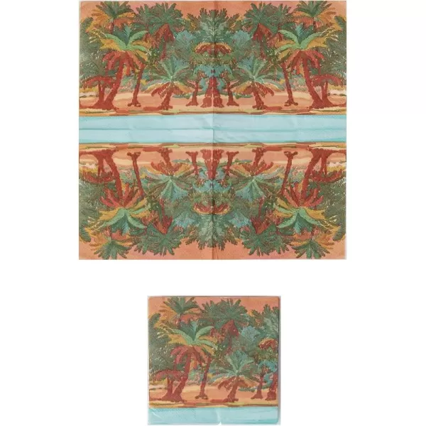 imageCreative CoOp Let The Evening Be Gin Cocktail Napkins MulticolorBee Pattern