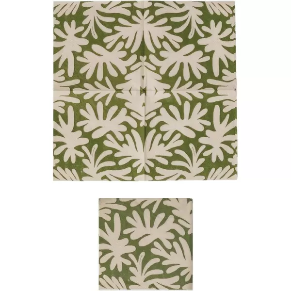 imageCreative CoOp Let The Evening Be Gin Cocktail Napkins MulticolorFloral Pattern