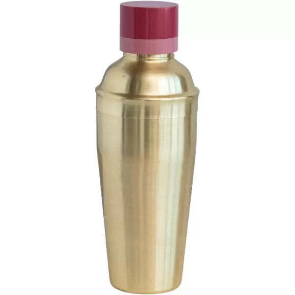 imageCreative CoOp MidCentury Stainless Steel 2Tone Resin Lid Gold Finish Cocktail Shaker