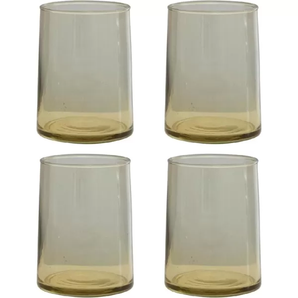 imageCreative CoOp Modern Set of 4 Chartreuse Drinking Glass Yellow
