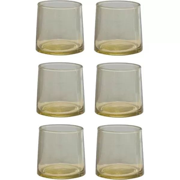 imageCreative CoOp Modern Set of 6 Chartreuse Drinking Glass Yellow