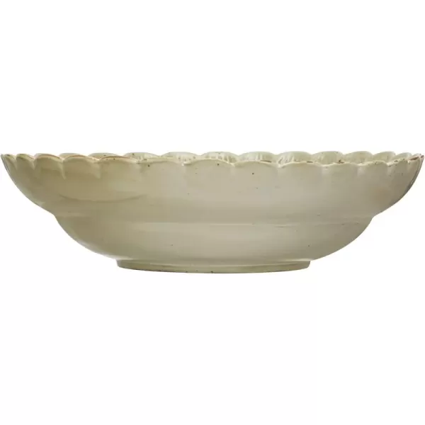 imageCreative CoOp Stoneware Scalloped Edge Ivory Bowl