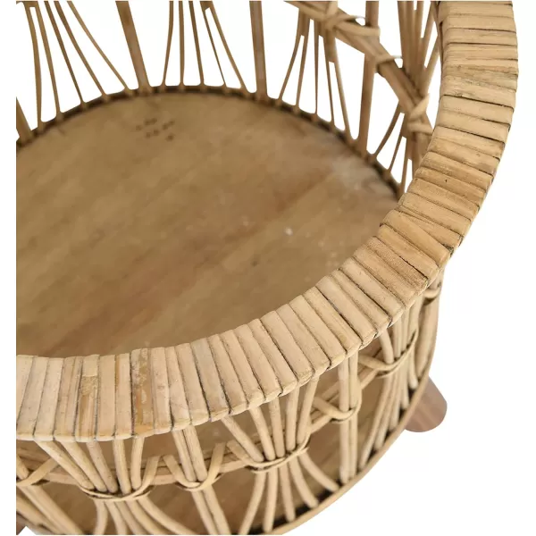 imageCreative CoOp 1125quot 135quot ampamp 1575quot Woven Bamboo Footed Set of 3 Sizes Baskets Beige