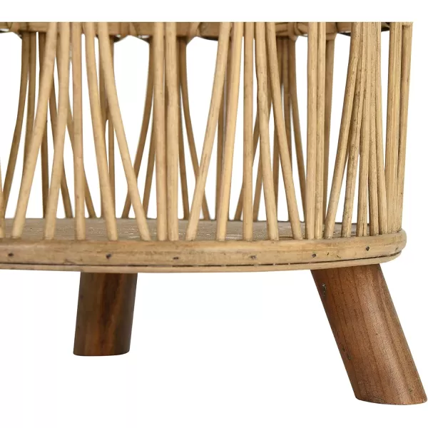 imageCreative CoOp 1125quot 135quot ampamp 1575quot Woven Bamboo Footed Set of 3 Sizes Baskets Beige