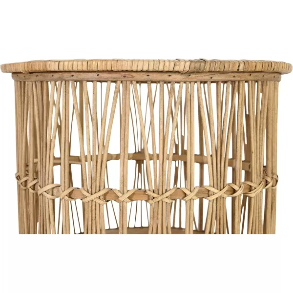 imageCreative CoOp 1125quot 135quot ampamp 1575quot Woven Bamboo Footed Set of 3 Sizes Baskets Beige