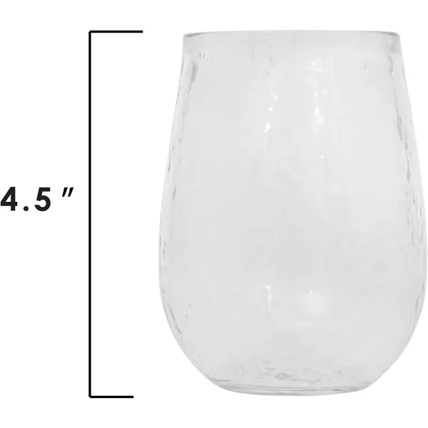 imageCreative CoOp 14 Ounce Recycled Glass Stemless Wine Glasses