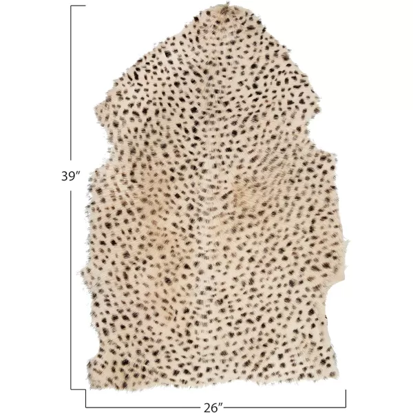 imageCreative CoOp 2 x 3 Leopard Print Goat Fur Rugs Brown